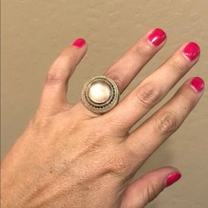 Anna Beck rose quartz domed ring